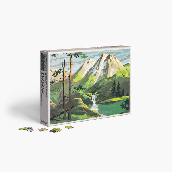 Charles And Marie MOUNTAINS - Vintage Paint By Numbers - Puzzle 1.000 Teile | Parkside