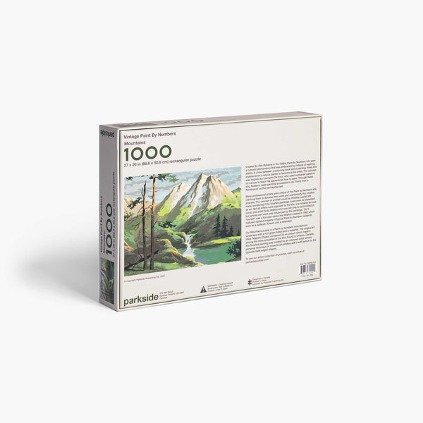 Charles And Marie MOUNTAINS - Vintage Paint By Numbers - Puzzle 1.000 Teile | Parkside