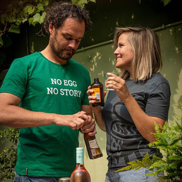 charles and marie NO EGG NO STORY | grünes T-SHIRT | Big Green Egg