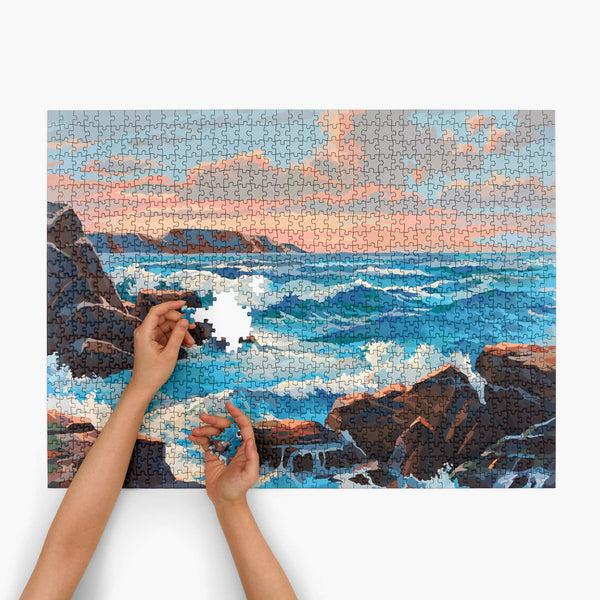 charles and marie OCEAN - Vintage Paint by Numbers - Puzzle 1.000 Teile | parkside