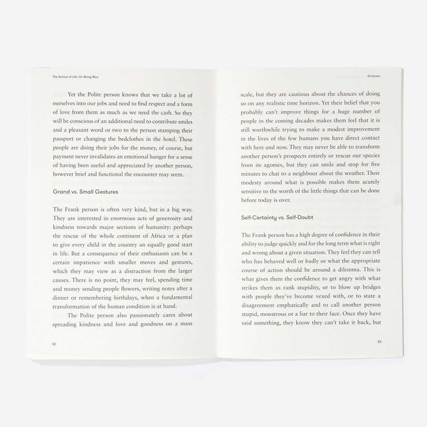 Charles And Marie ON BEING NICE - Taschenbuch - English Edition | The School Of Life