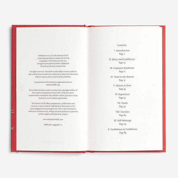 Charles And Marie ON CONFIDENCE | MEDITATIONEN über Die Fähigkeit Des SELBSTGLAUBENS | BUCH | English Edition | The School Of Life