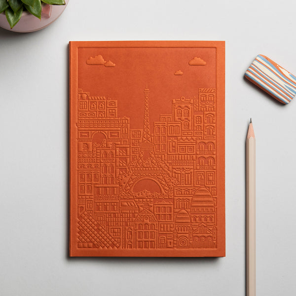 charles and marie PARIS NOTEBOOK | rostfarbenes NOTIZBUCH | 18x13 cm & 128 Seiten | the city works