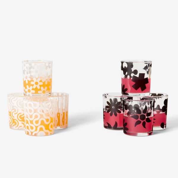 Charles And Marie PATTERN GLÄSER | 4er Set | Dusen Dusen | Areaware