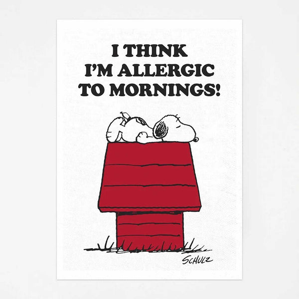 charles and marie PEANUTS - ALLERGIC to MORNINGS | GESCHIRRTUCH | 70x50 cm | Magpie