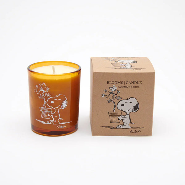 charles and marie PEANUTS - BLOOMS CANDLE | Vegane pflanzliche WACHS-KERZE | Jasmin & Iris | Magpie
