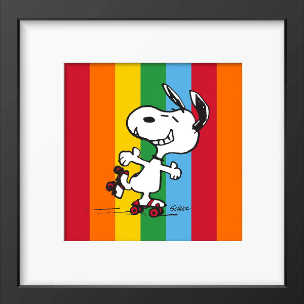 charles and marie PEANUTS - GOOD TIMES | gerahmter DRUCK | 33x33 cm | Magpie