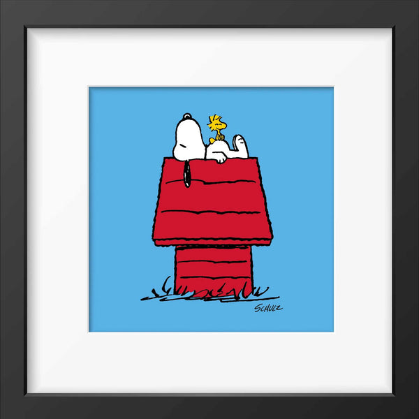charles and marie PEANUTS HOUSE | gerahmter DRUCK | 33x33 cm | Magpie