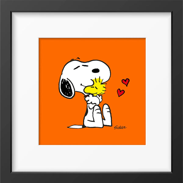 charles and marie PEANUTS HUGS | gerahmter DRUCK | 33x33 cm | Magpie