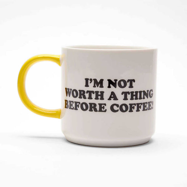 Charles And Marie PEANUTS - Not WORTH A THING BEFORE COFFEE MUG | KAFFEE- & TEE-BECHER | Magpie