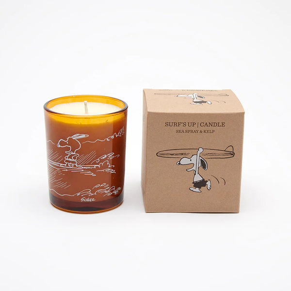 charles and marie PEANUTS - SURF'S UP CANDLE | Vegane pflanzliche WACHS-KERZE | Meeressduft & Seetang | Magpie
