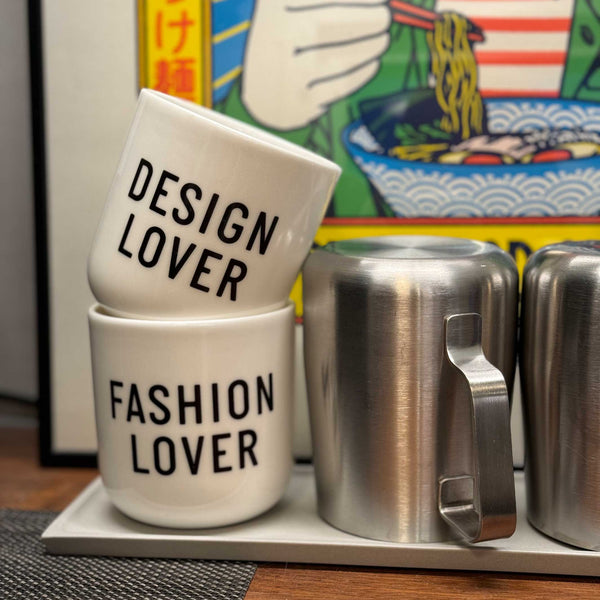 Charles And Marie PESSIMIST | Weisser Kaffee- & Tee-BECHER Mit Schwarzer Typo | Attitude Serie | PLTY