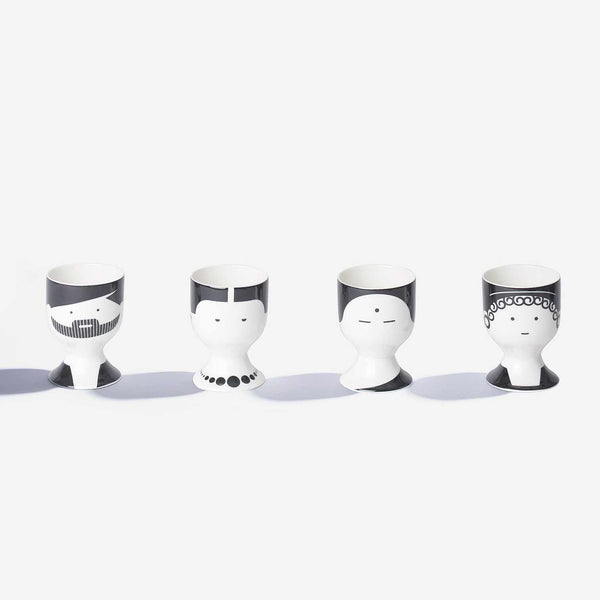 Charles And Marie PHILOSOPHEN EIERBECHER | 4er SET Aus Porzellan | The School Of Life