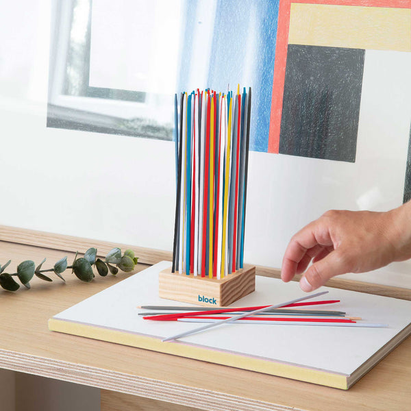 Charles And Marie PICK UP STICKS | MIKADO SPIEL M. 49 Holz-Stäbchen | Block Design