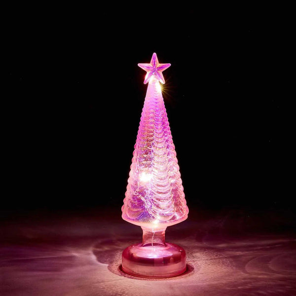 Charles And Marie PINK STAR - Glas-TANNENBAUM Mit LED Beleuchtung - 23 Cm Hoch | MoMA
