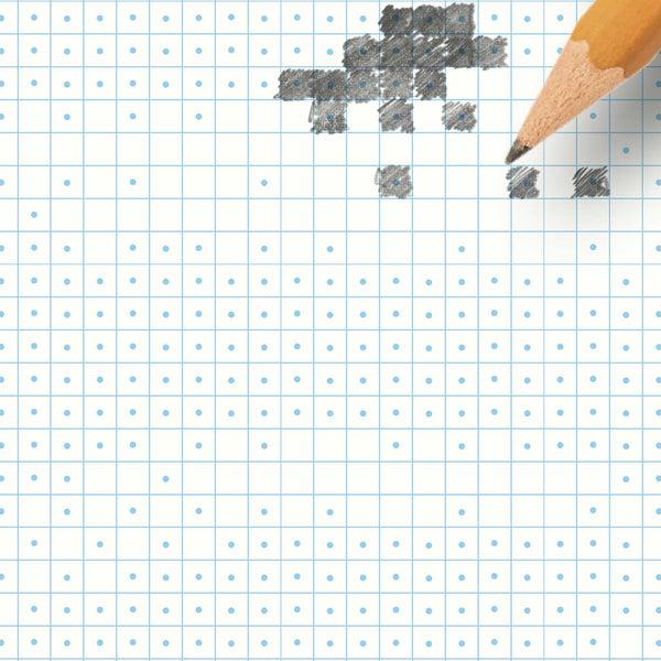 Charles And Marie PIXEL | Zweiseitiges XL Ausmal-POSTER | 65x100cm | Stratier