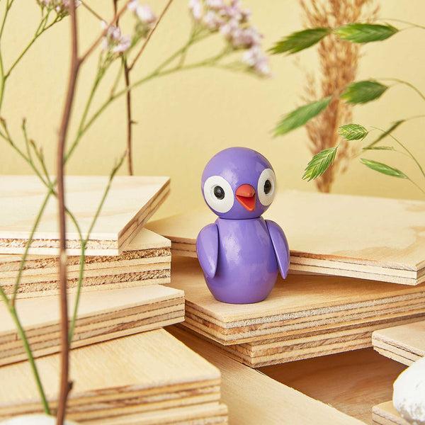Charles And Marie PLAYFUL PURPLE - Kleiner Violetter Holz-Deko-Vogel - Spring Birds - Chresten Sommer | Spring Copenhagen