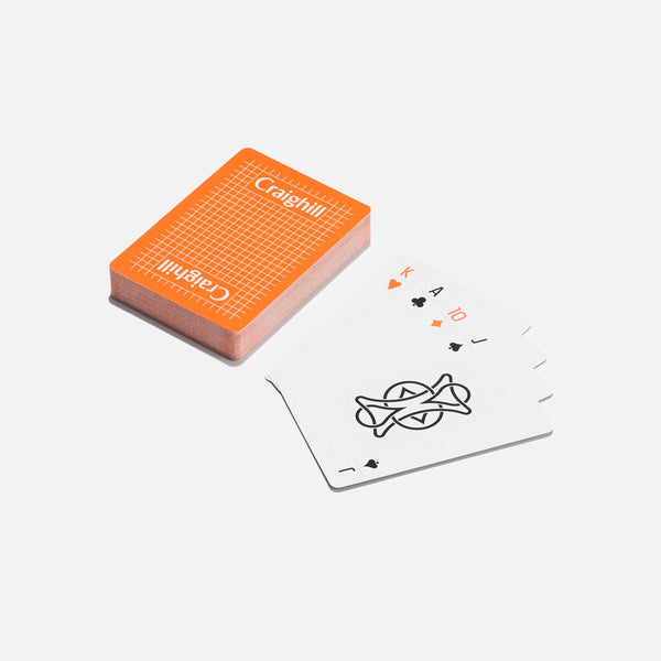 Charles And Marie PLAYING CARDS | Orange SPIEL-KARTEN In Weisser Verpackung | Craighill