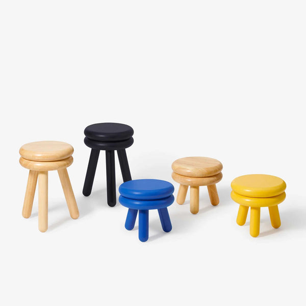 Charles And Marie PLUMA STOOL TALL Natur | Großer Holz-HOCKER | Steven Bukowski | Areaware