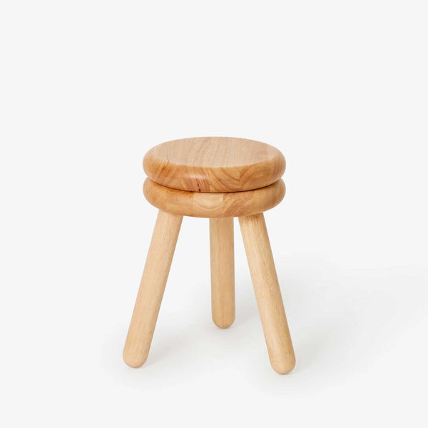 charles and marie PLUMA STOOL TALL Natur | Großer Holz-HOCKER | Steven Bukowski | Areaware