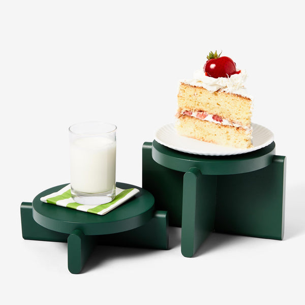 Charles And Marie PODEST-Set Grün | Holz-PODESTE Für Blumen Statuen | 2er Set | Pete Oyler | Areaware