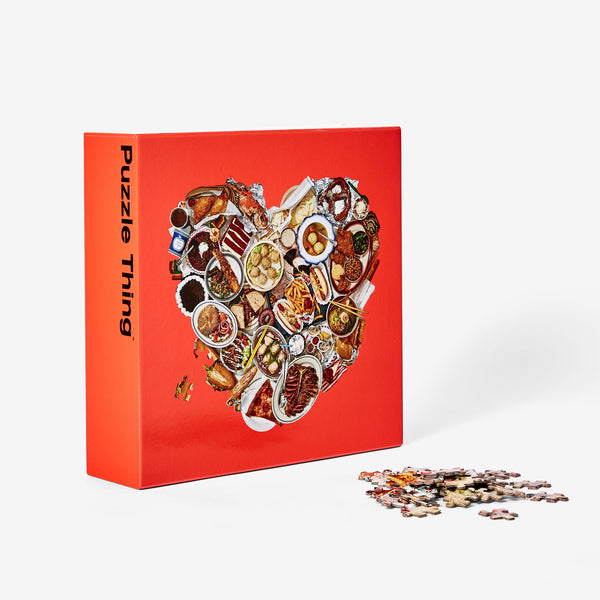 Charles And Marie PUZZLE THING: NY HEART | FOOD-PUZZLE | 465 Teile | Areaware