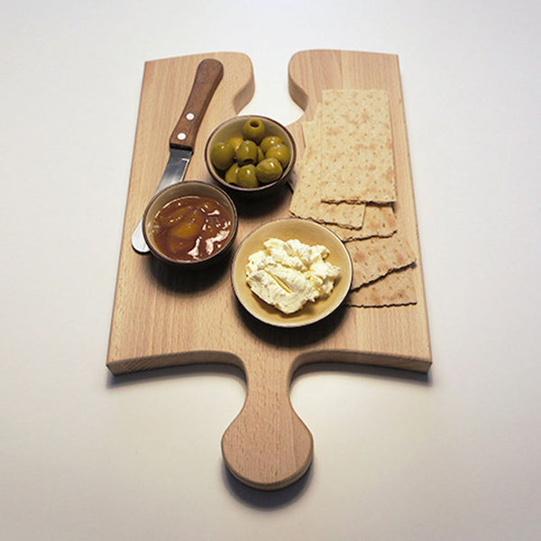 Charles And Marie PUZZLE XL | Großes Holz-SCHNEIDEBRETT | Puzzleform Erweiterbar | Guido Oooms