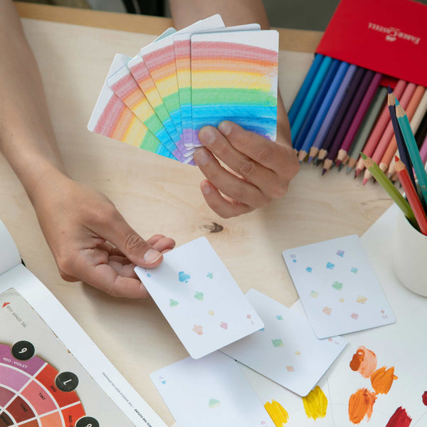 Charles And Marie RAINBOW PLAYING CARDS - Regenbogen Spielkarten - 52 Karten | Block Design