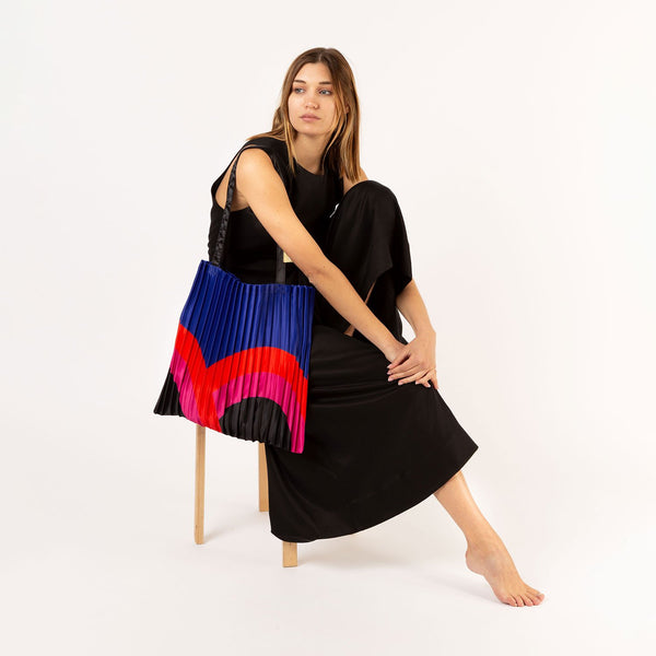 Charles And Marie RAINBOW - Tasche - Plissiertes Satin - 40x48 Cm | Multitudes