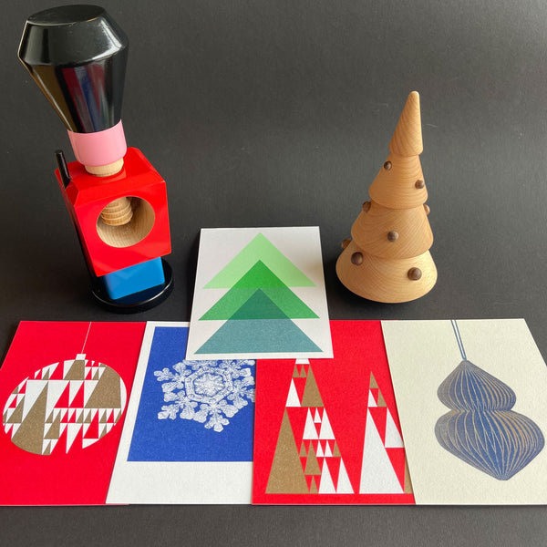 Charles And Marie RIO | WEIHNACHTS-GRUSSKARTEN-SET | 11 Stck. In Risographie-Druck | Herr & Frau Rio