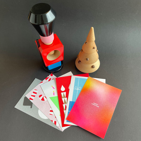 Charles And Marie RIO | WEIHNACHTS-GRUSSKARTEN-SET | 11 Stck. In Risographie-Druck | Herr & Frau Rio