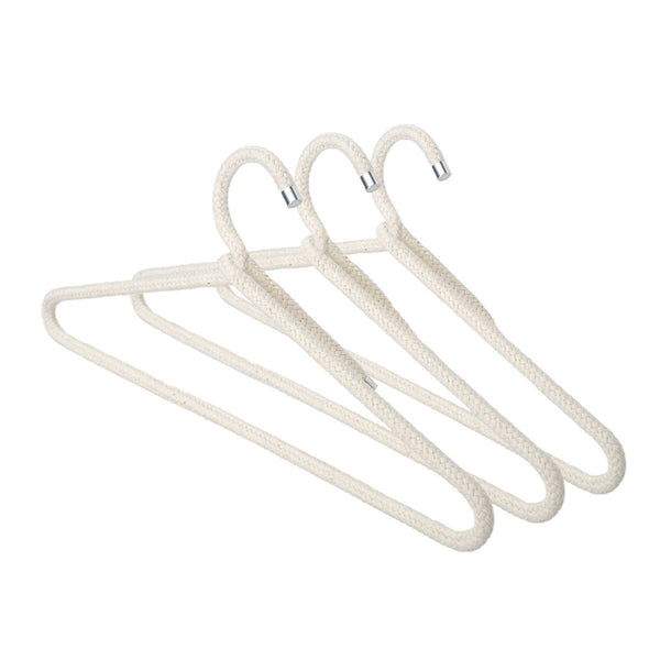Charles And Marie ROPE HANGER Cotton | Naturfarbene Textil-KLEIDERBÜGEL Aus Baumwoll-Seil | 3er Set | Peppermint Products