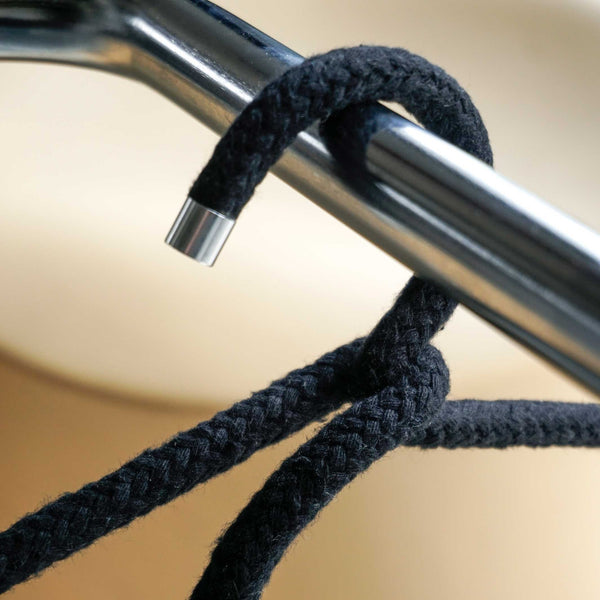 Charles And Marie ROPE HANGER Cotton | Schwarze Textil-KLEIDERBÜGEL Aus Baumwoll-Seil | 3er Set | Peppermint Products