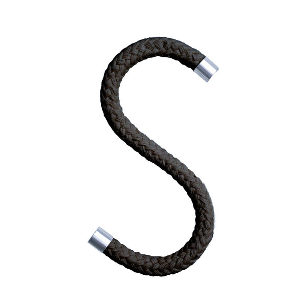 Charles And Marie ROPE HOOK Cotton | Schwarze Textil-S-KLEIDERHAKEN Aus Baumwoll-Seil | 5er Set | Peppermint Products