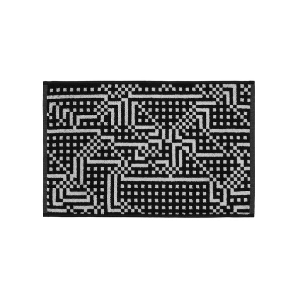 charles and marie ROUTE - kleines Schwarz-weißes Handtuch - Bitmap Collection - 33x50 cm | Cristian Zuzunaga