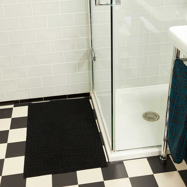 Charles And Marie ROUTE - Schwarze Badematte - Bitmap Collection - 50x80 Cm | Cristian Zuzunaga