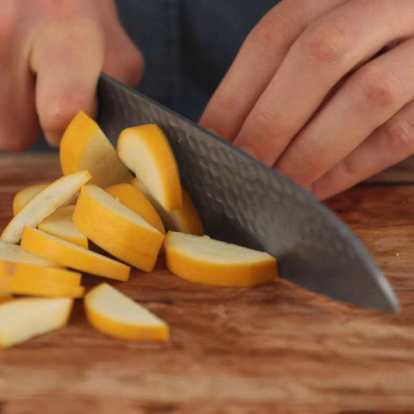 Charles And Marie SANTOKU | MEHRZWECKMESSER | Hölzerne Saya & Bambus-Geschenkbox | 18cm Klinge | Kotai