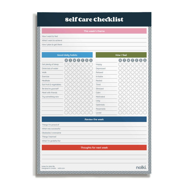 Charles And Marie SELF CARE CHECKLIST | SELBSTHILFE CHECKLISTE | A5 & 100 Seiten | Nolki