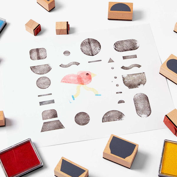 charles and marie SHAPE STAMPS | STEMPEL-SET | Rilla Alexander | Areaware