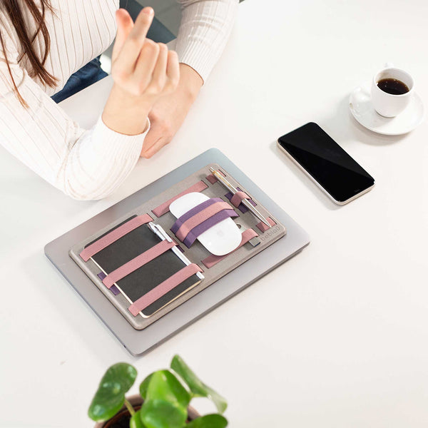 Charles And Marie SHIFT PRO | Klebbarer Laptop-ORGANIZER | 26x16 Cm | Beblau