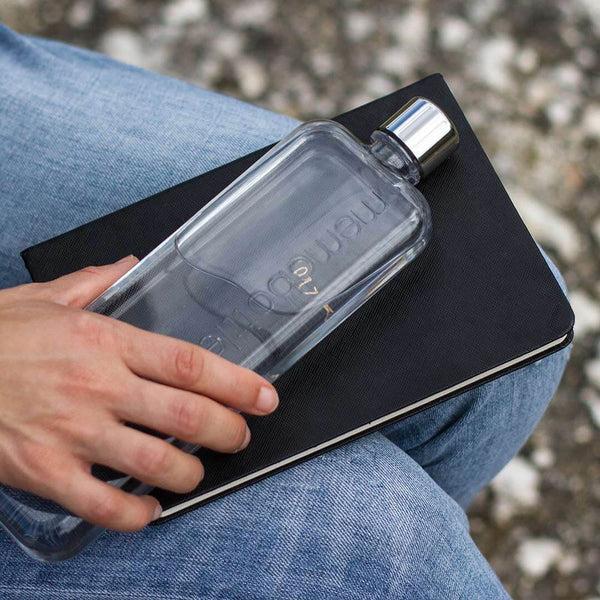 Charles And Marie SLIM Memobottle | Flache Wiederverwendbare TRINK- & WASSERFLASCHE | 450ml