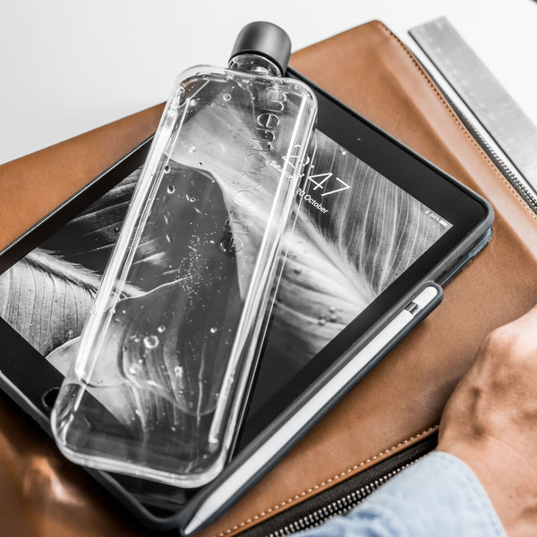 Charles And Marie SLIM Memobottle | Flache Wiederverwendbare TRINK- & WASSERFLASCHE | 450ml