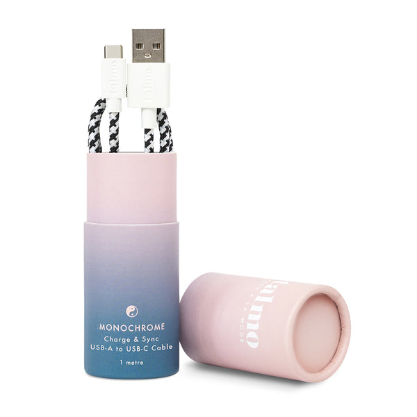 Charles And Marie Smartphone USB Textil-VERBINDUNGS- & LADEKABEL | 1 & 2m Lang | Talmo