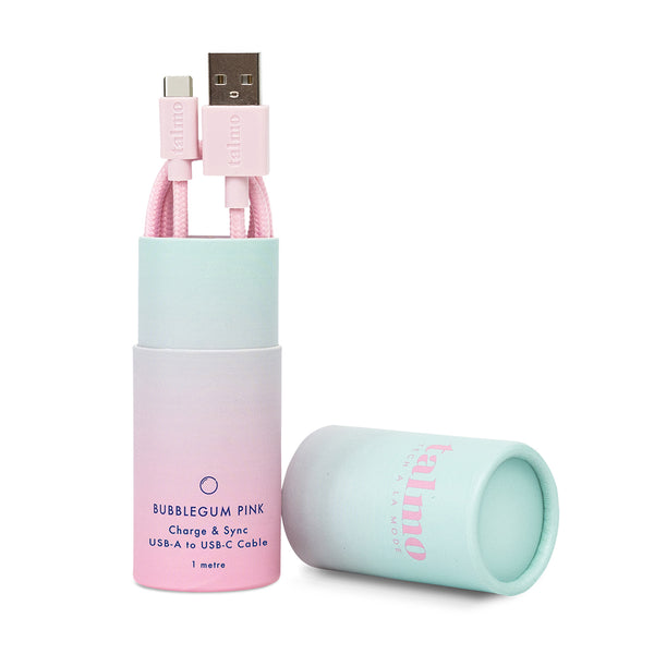 Charles And Marie Smartphone USB Textil-VERBINDUNGS- & LADEKABEL | 1 & 2m Lang | Talmo