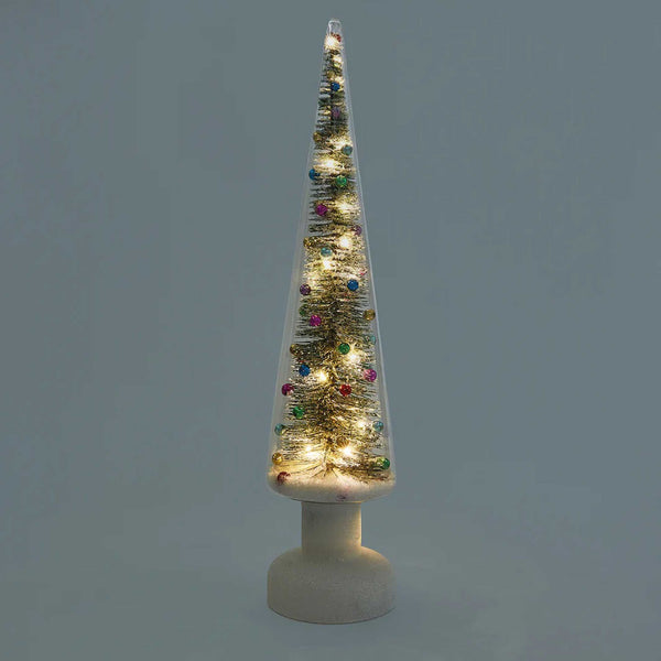 Charles And Marie SNOWY WONDERLAND Large - Grosser Glas-TANNENBAUM Mit LED Beleuchtung - 56 Cm Hoch | MoMA