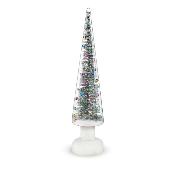 charles and marie SNOWY WONDERLAND Large - Grosser Glas-TANNENBAUM mit LED Beleuchtung - 56 cm hoch | MoMA