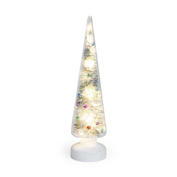 Charles And Marie SNOWY WONDERLAND Small - Kleiner Glas-TANNENBAUM Mit LED Beleuchtung - 36 Cm Hoch | MoMA