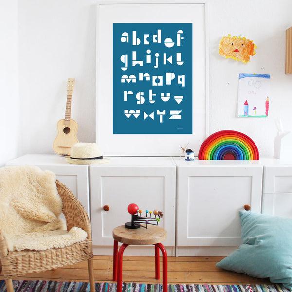 Charles And Marie SNUG.ABC | BUCHSTABEN POSTER | 50x70 Cm | Snug Studio