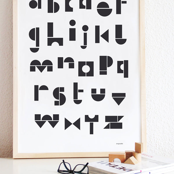 charles and marie SNUG.ABC | BUCHSTABEN POSTER | 50x70 cm | Snug Studio