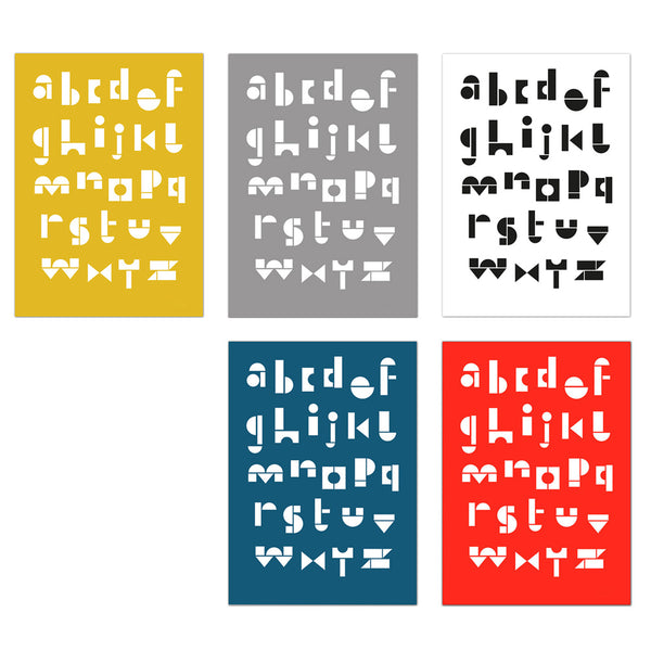 charles and marie SNUG.ABC | Buchstaben POSTKARTEN-SET | Snug Studio